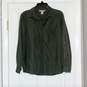 DressBarn huntergreen long sleeve buttondown shirt Medium